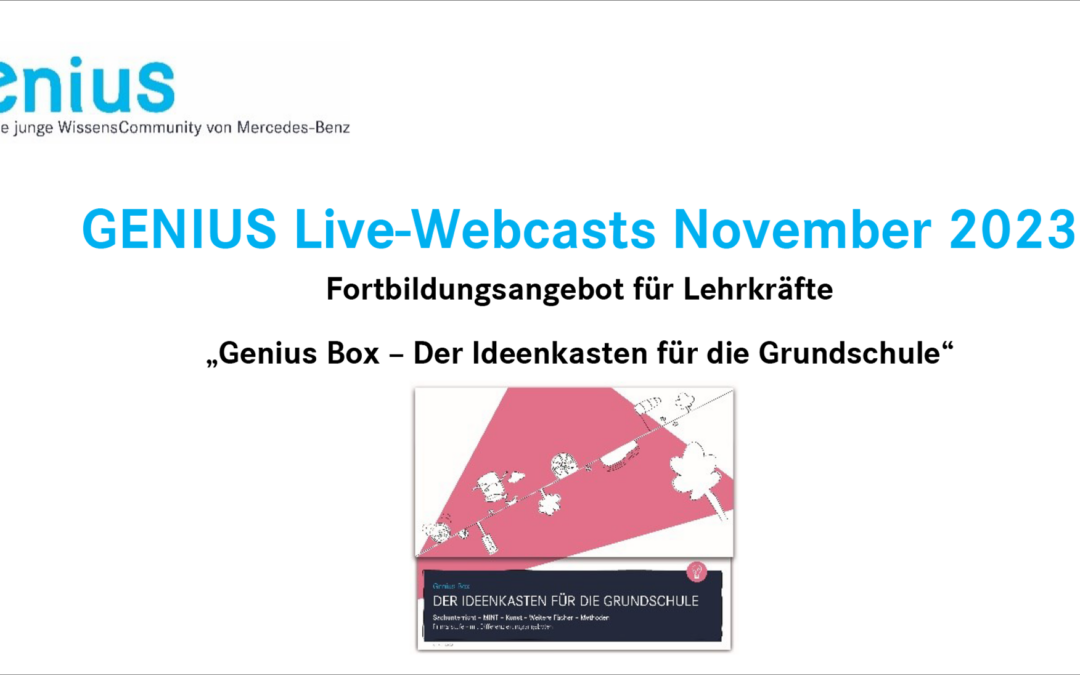 GENIUS Live-Webcasts November 2023